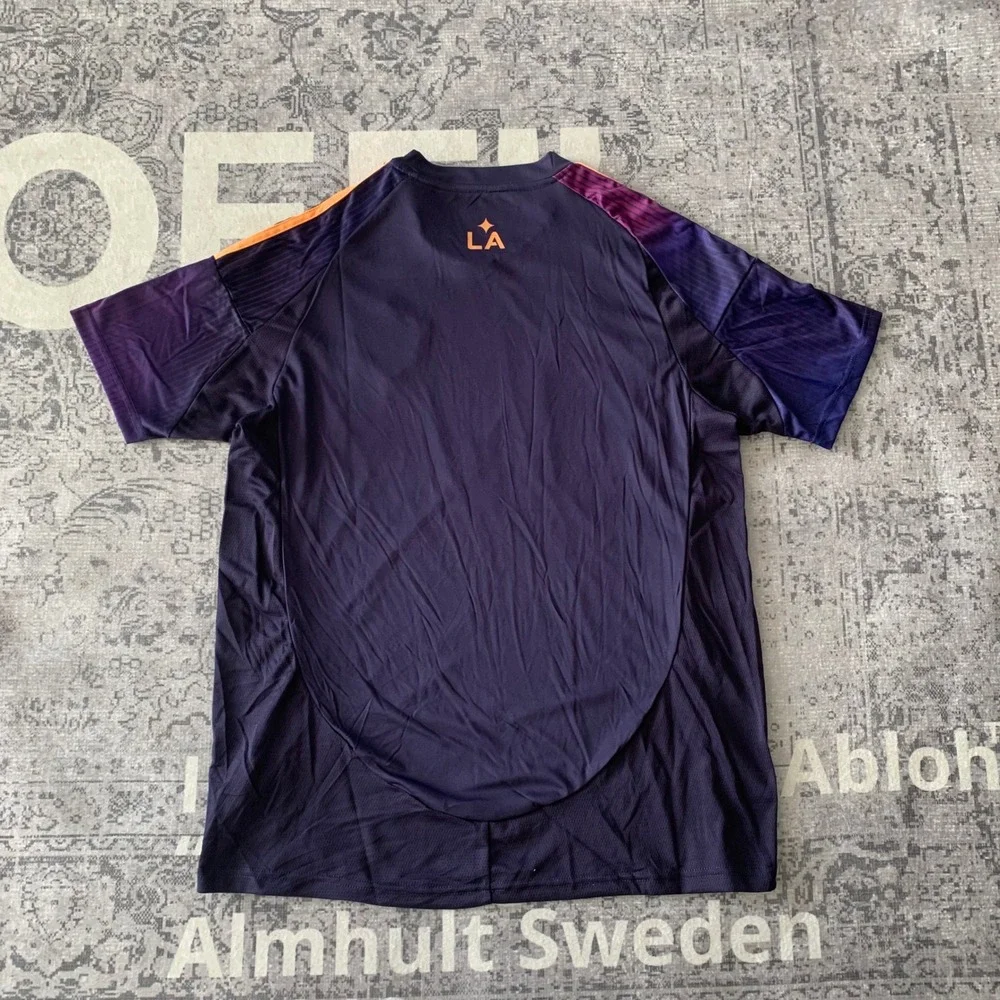 Adidas LA Galaxy Jersey Men Large Purple NWT MLS Soccer Shirt Slim Fit